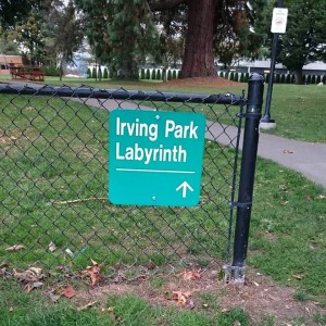 Irving Park Labyrinth Sign